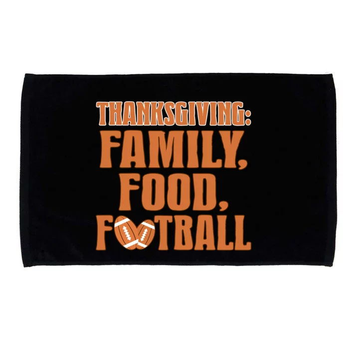 Thanksgiving Gift Family Food Football Tees Gift Microfiber Hand Towel