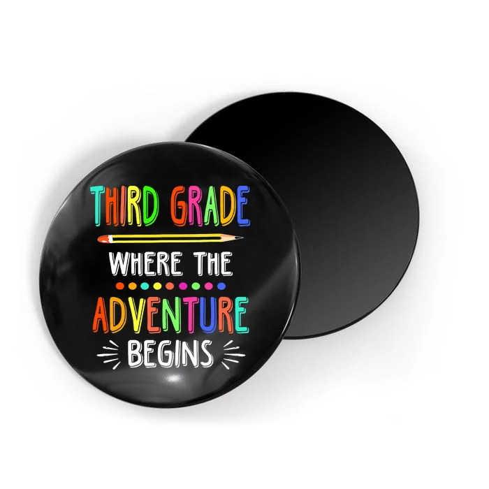 Third Grade Funny Where The Adventure Begins Teacher Magnet