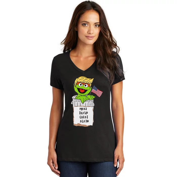 Trump Garbage Funny Gift Women's V-Neck T-Shirt