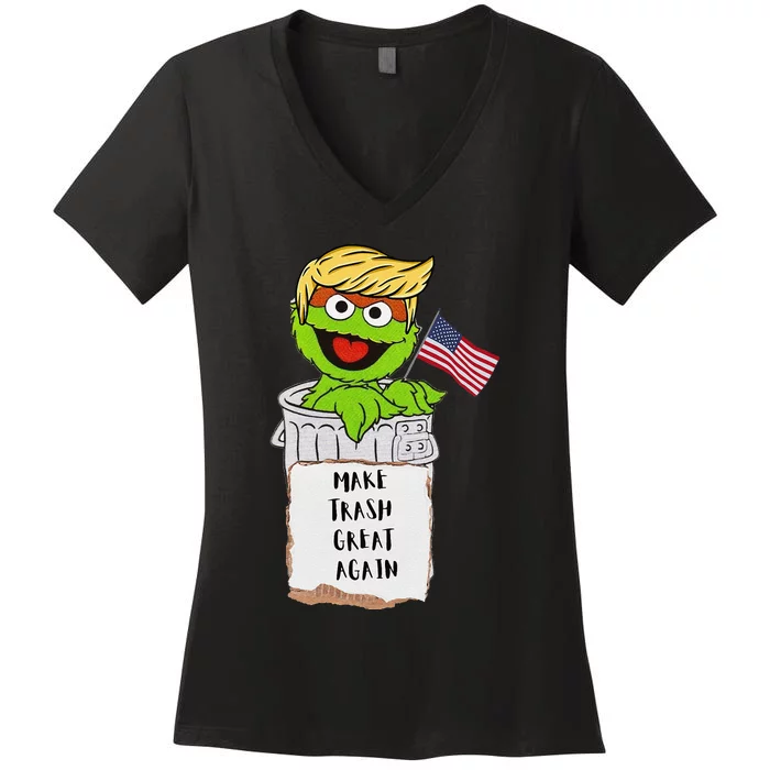 Trump Garbage Funny Gift Women's V-Neck T-Shirt