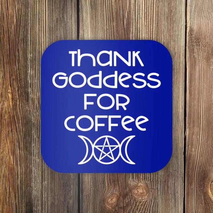 Thank Goddess For Coffee Addicts Wiccan Pagan Cheeky Witch Gift Coaster