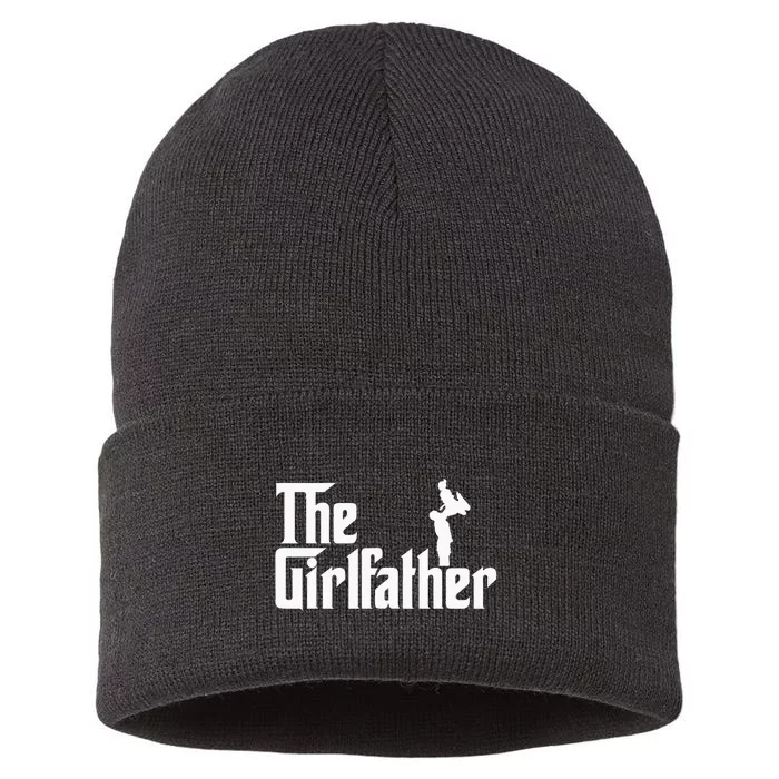 The Girl Father Gift Funny Dad Of Girls Best Fathers Day Sustainable Knit Beanie