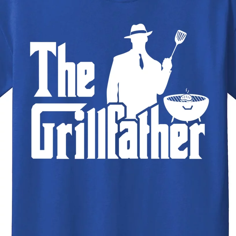 The Grillfather Funny Bbq Design For Dads Gift Kids T-Shirt