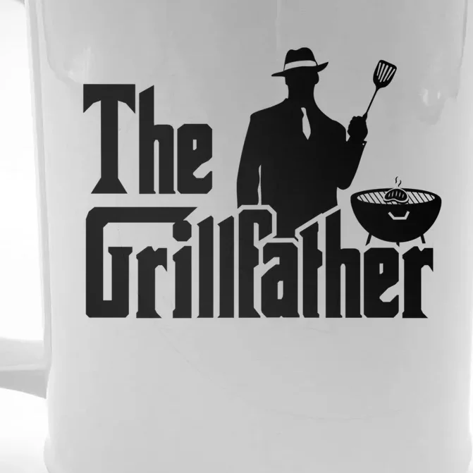 The Grillfather Funny Bbq Design For Dads Gift Front & Back Beer Stein