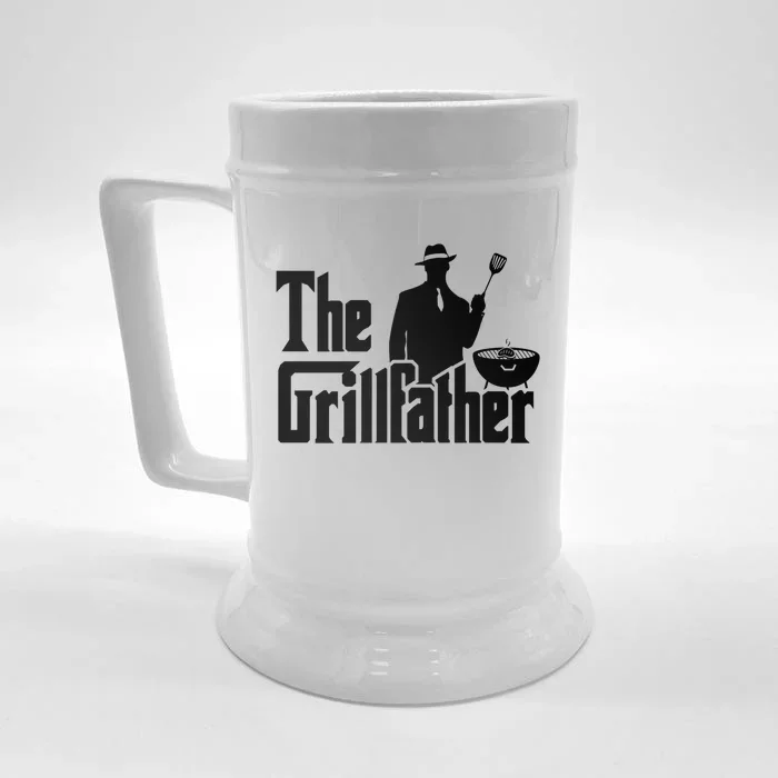 The Grillfather Funny Bbq Design For Dads Gift Front & Back Beer Stein