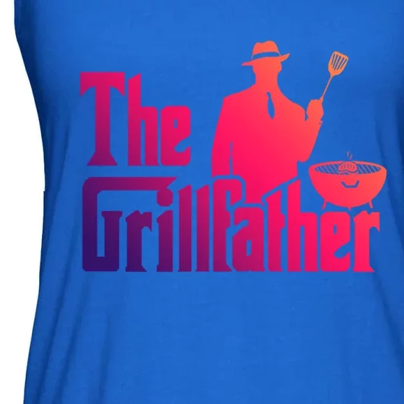 The Grillfather Funny Bbq Design For Dads Funny Gift Ladies Essential Flowy Tank