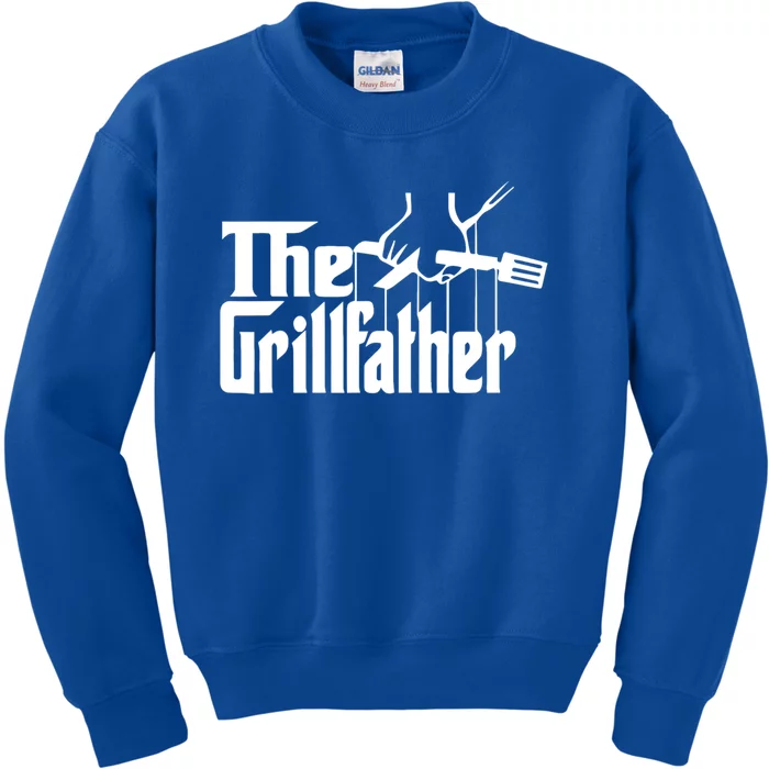 The Grillfather Funny Cool Bbq Grill Chef Gift Kids Sweatshirt