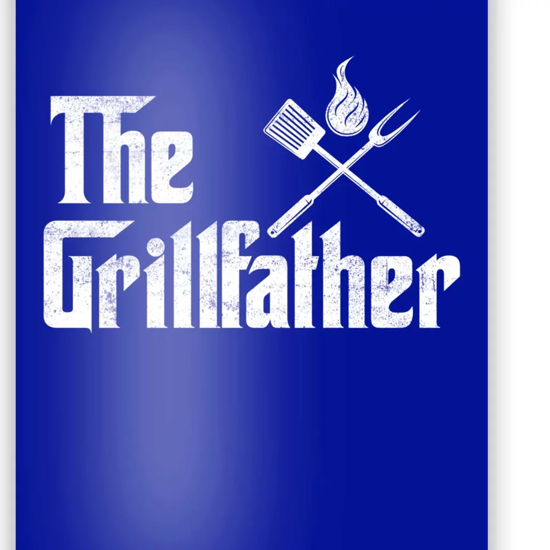 The Grillfather Funny Dad Bbq Gift Poster