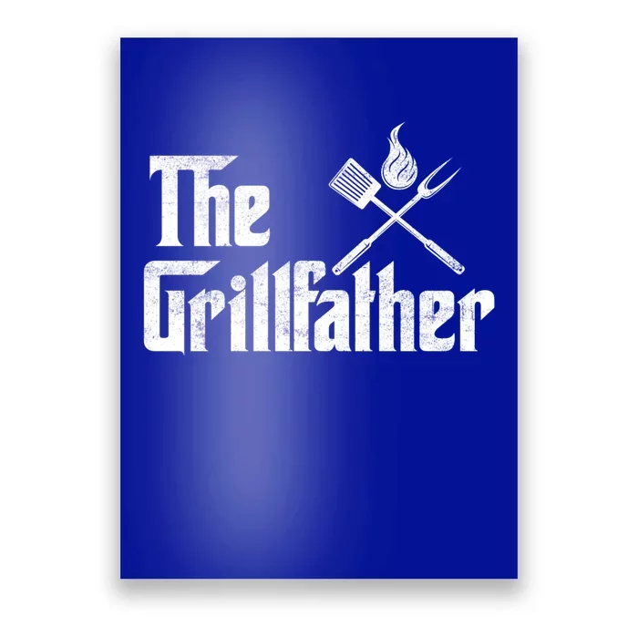 The Grillfather Funny Dad Bbq Gift Poster