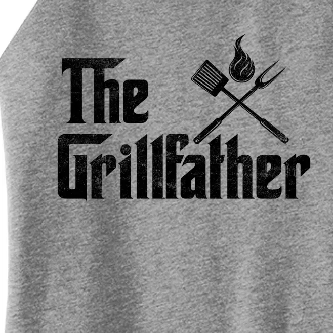 The Grillfather Funny Dad Bbq Gift Women’s Perfect Tri Rocker Tank