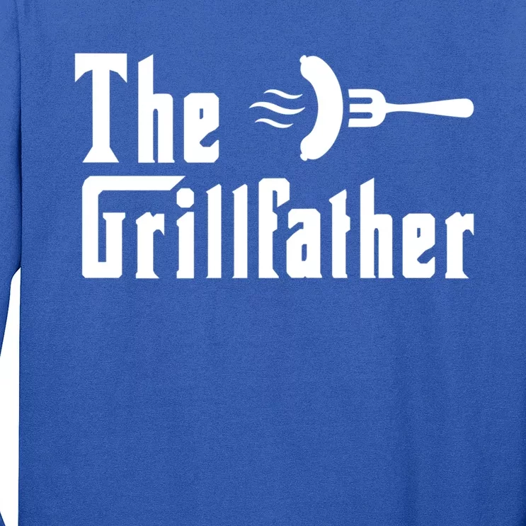 The Grillfather Funny Dad Grandpa Barbecue Grilling Gift Long Sleeve Shirt