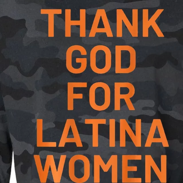 Thank God For Latina Cropped Pullover Crew