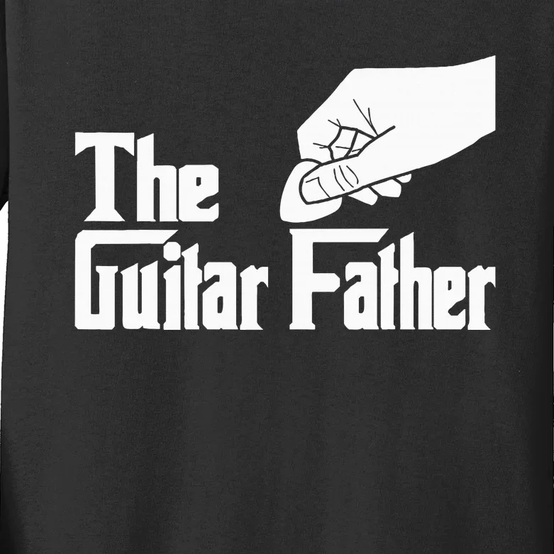 The Guitar Father Guitar Player Guitarist Musician Kids Long Sleeve Shirt