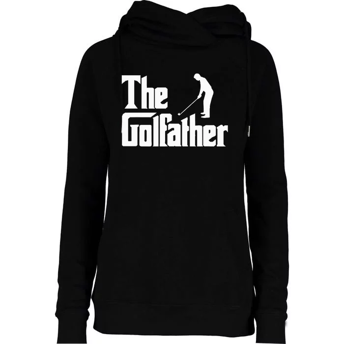 The Golfather Funny Xmas Golf Gift For Golfers Womens Funnel Neck Pullover Hood