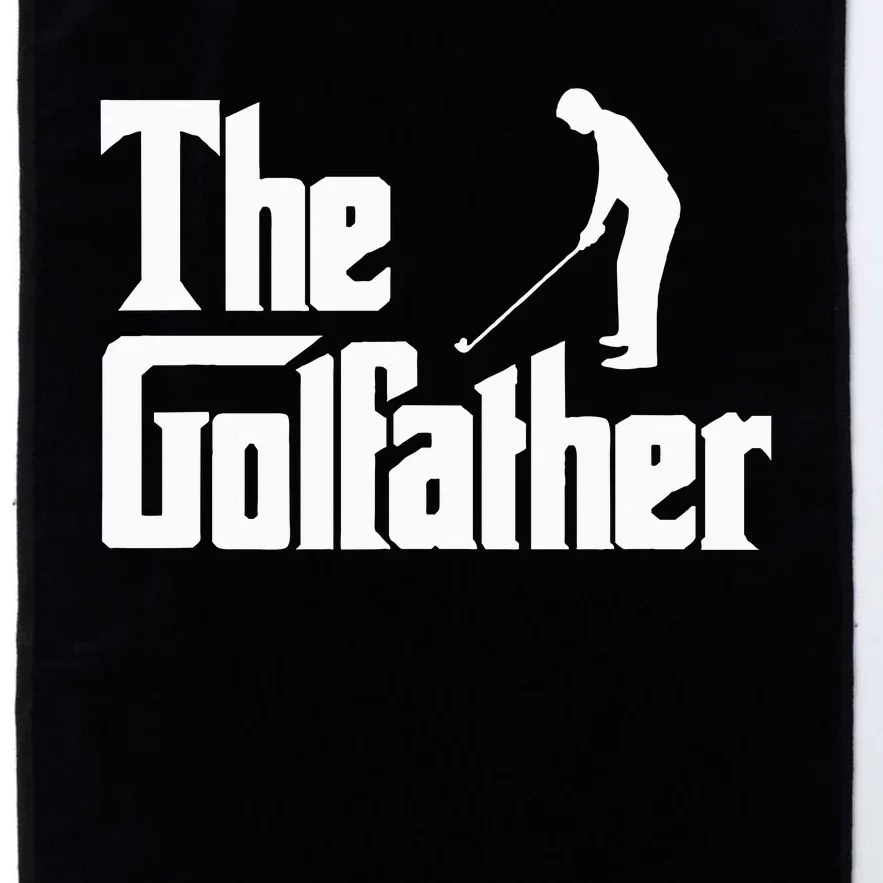 The Golfather Funny Xmas Golf Gift For Golfers Platinum Collection Golf Towel