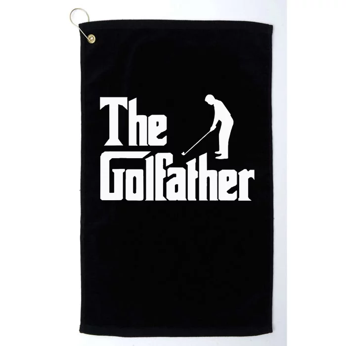 The Golfather Funny Xmas Golf Gift For Golfers Platinum Collection Golf Towel