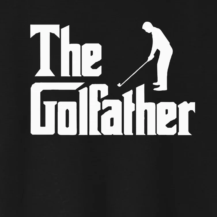 The Golfather Funny Xmas Golf Gift For Golfers Women's Crop Top Tee