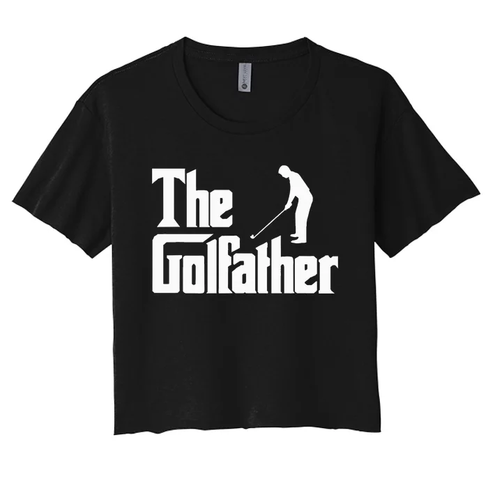 The Golfather Funny Xmas Golf Gift For Golfers Women's Crop Top Tee