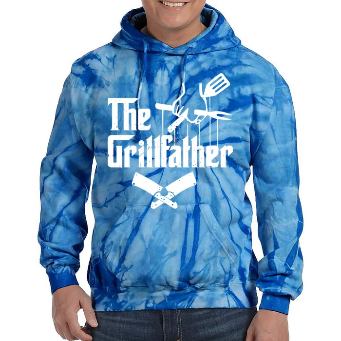 The Grillfather Funny Grill Master Bbq Gift Tie Dye Hoodie