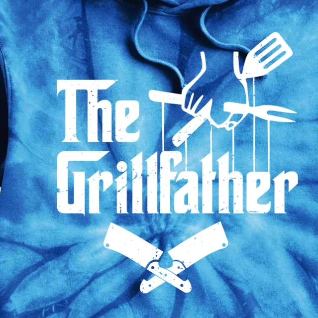 The Grillfather Funny Grill Master Bbq Gift Tie Dye Hoodie