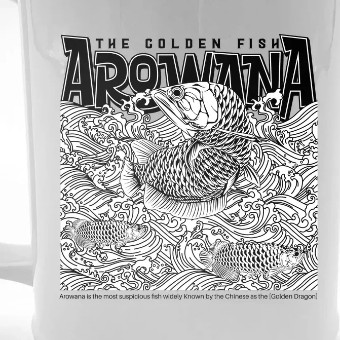 The Golden Fish Arowana Front & Back Beer Stein