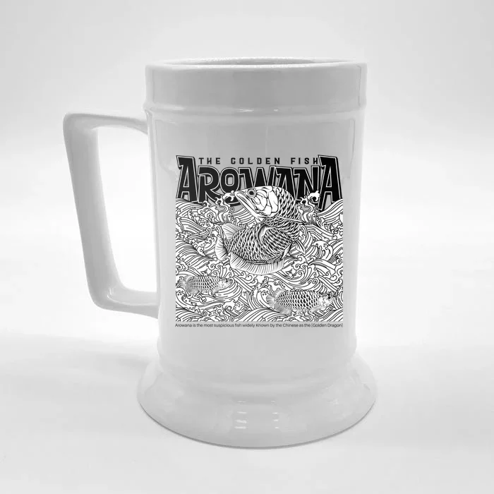 The Golden Fish Arowana Front & Back Beer Stein