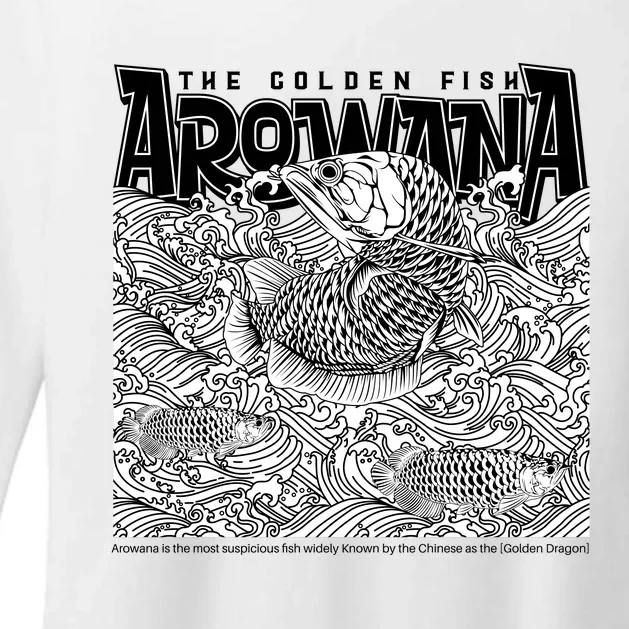 The Golden Fish Arowana Womens CVC Long Sleeve Shirt