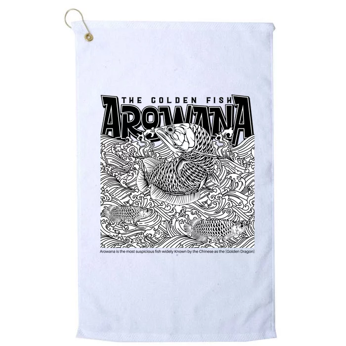 The Golden Fish Arowana Platinum Collection Golf Towel