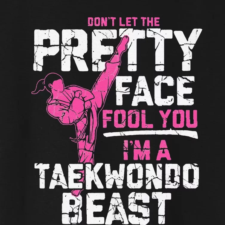 Taekwondo Gifts for Adults TKD Women's Crop Top Tee