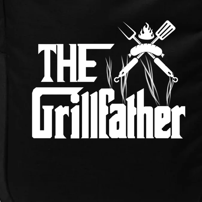 The Grillfather Funny Pun Bbq Grill And Smoker Barbecue Chef Gift Impact Tech Backpack