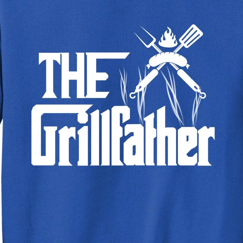 The Grillfather Funny Pun Bbq Grill And Smoker Barbecue Chef Gift Sweatshirt