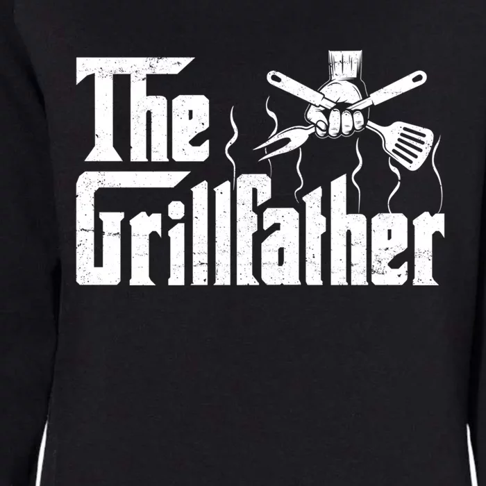 The Grillfather Funny Retro Barbecue Lover Bbq And Grilling Great Gift Womens California Wash Sweatshirt