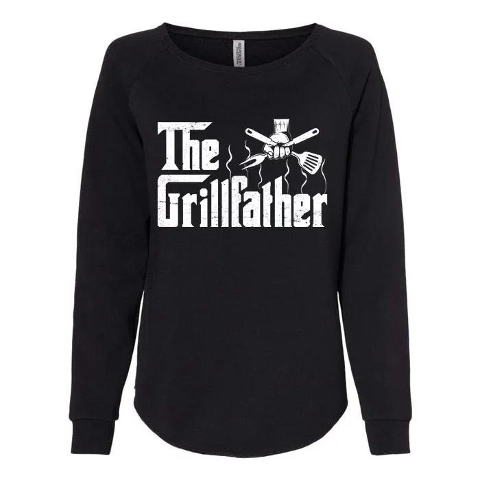 The Grillfather Funny Retro Barbecue Lover Bbq And Grilling Great Gift Womens California Wash Sweatshirt