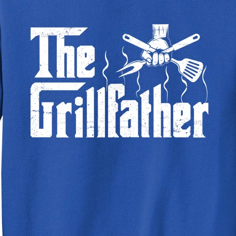 The Grillfather Funny Retro Barbecue Lover Bbq And Grilling Great Gift Tall Sweatshirt