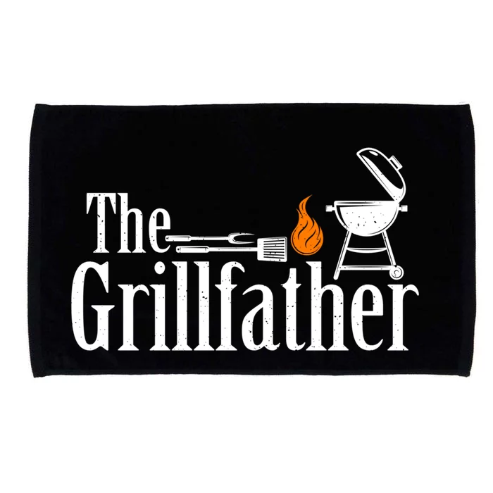 The Grillfather Funny Smoker Grilling Dad Cool Gift Microfiber Hand Towel