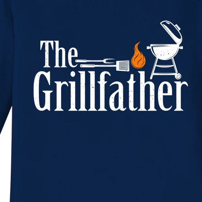 The Grillfather Funny Smoker Grilling Dad Cool Gift Baby Long Sleeve Bodysuit