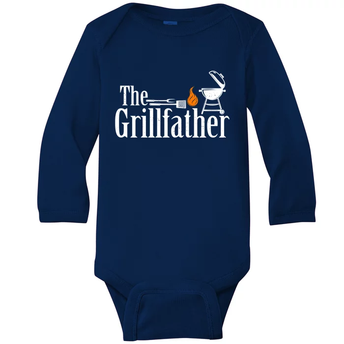 The Grillfather Funny Smoker Grilling Dad Cool Gift Baby Long Sleeve Bodysuit