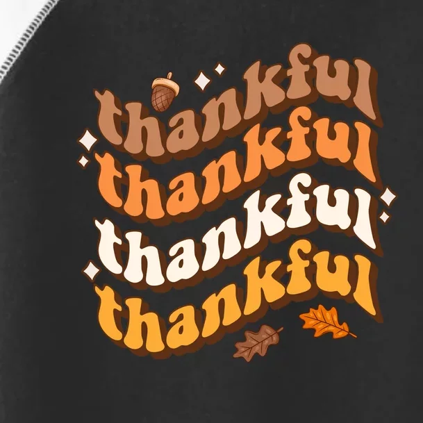 Thankful Groovy Family Thanksgiving Matching Outfits Toddler Fine Jersey T-Shirt