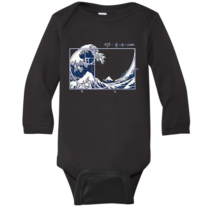 The Great Fibonaccis Waves Baby Long Sleeve Bodysuit