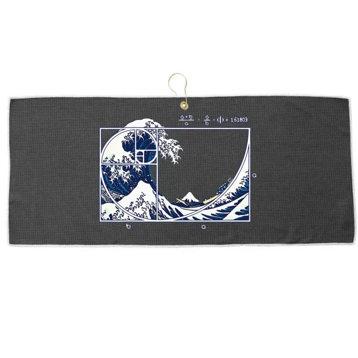 The Great Fibonaccis Waves Large Microfiber Waffle Golf Towel