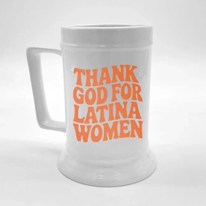 Thank God For Latina Women Front & Back Beer Stein