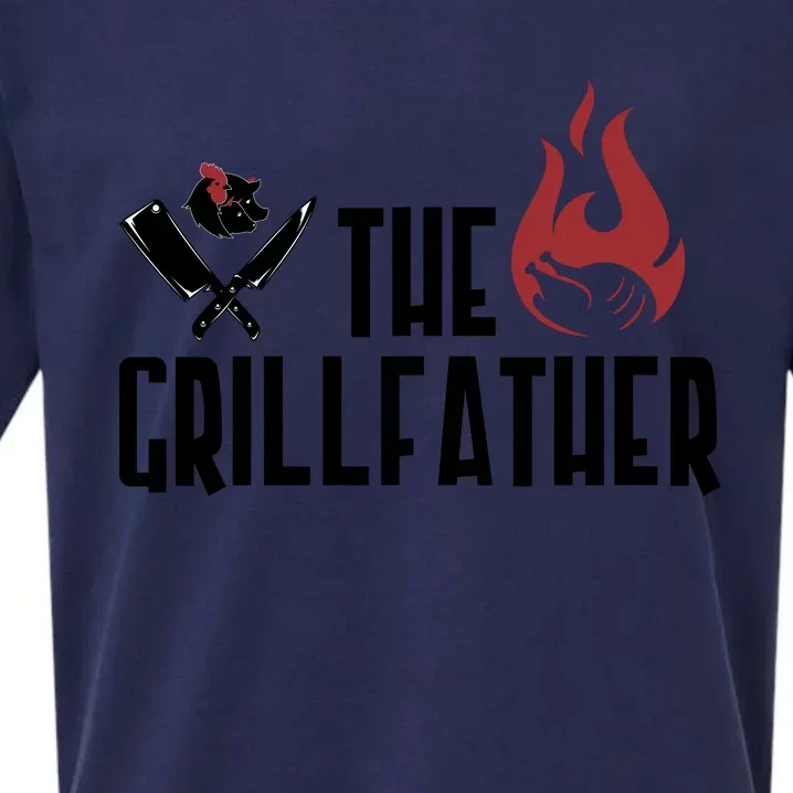 The Grillfather Funny Chef Sueded Cloud Jersey T-Shirt