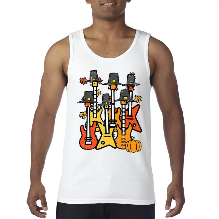 Thanksgiving Guitars Fall Rock Music Riocker Tank Top