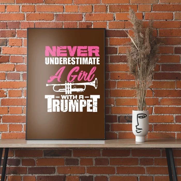 Trumpet Girl Funny Trumpet Player Marching Band Poster