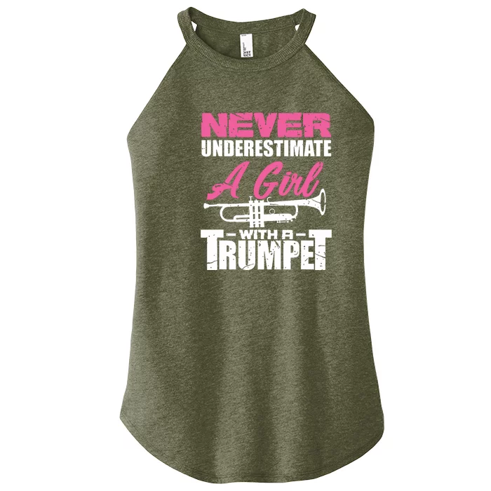 Trumpet Girl Funny Trumpet Player Marching Band Women’s Perfect Tri Rocker Tank