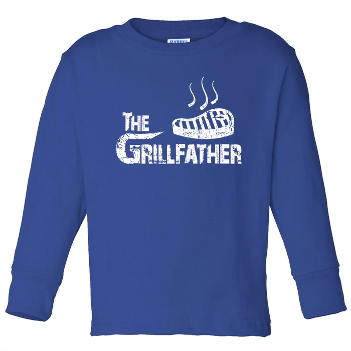 The Grillfather Funny Barbeque Grilling Meaningful Gift Toddler Long Sleeve Shirt