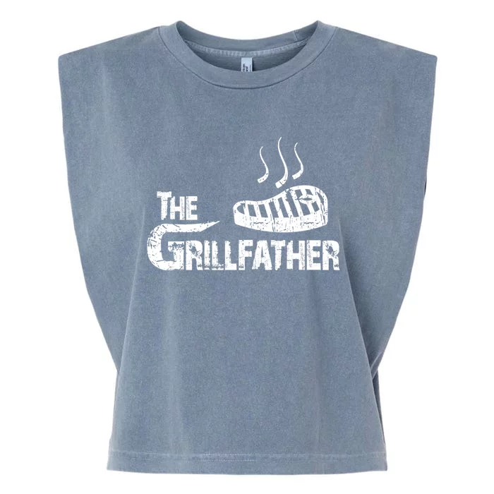 The Grillfather Funny Barbeque Grilling Meaningful Gift Garment-Dyed Women's Muscle Tee