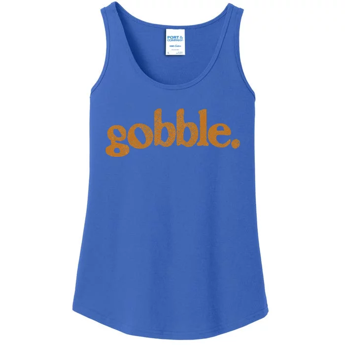 Thanksgiving Gobble Funny Turkey Day Ladies Essential Tank