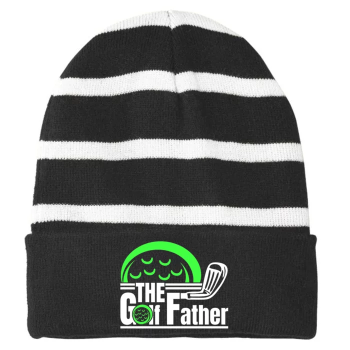 The Golf Father Retro Father's Day Gift For Dad Striped Beanie with Solid Band