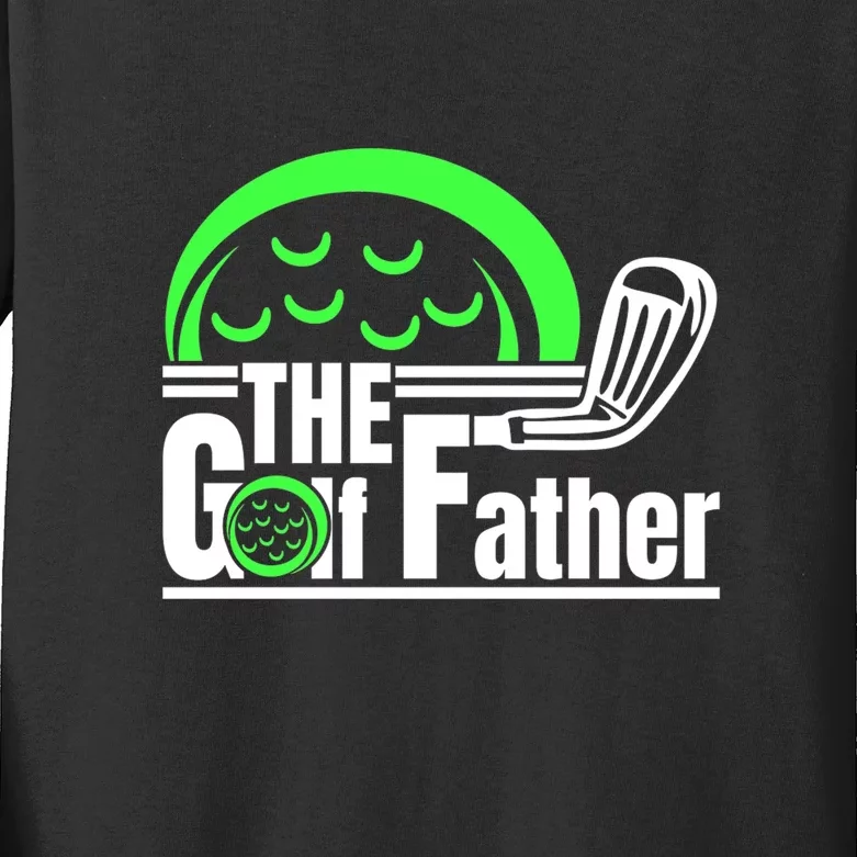 The Golf Father Retro Father's Day Gift For Dad Kids Long Sleeve Shirt